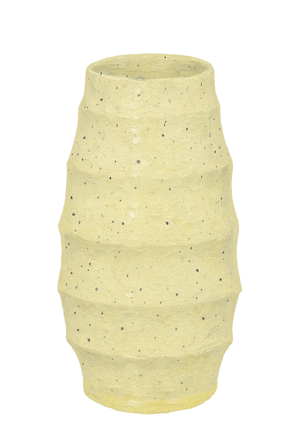 Ribbed Vase — Oatmeal Speckle